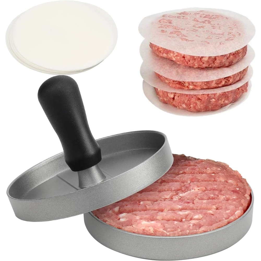 Aluminum Burger Press Patty Maker NonStick Hamburger Mold For BBQ Kitchen 0