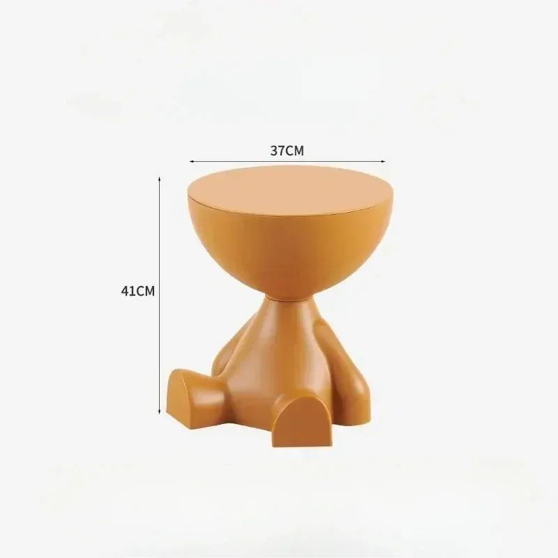 Modern Cream Round Side Table Minimalist Sofa Bedside Accent Coffee Table 4