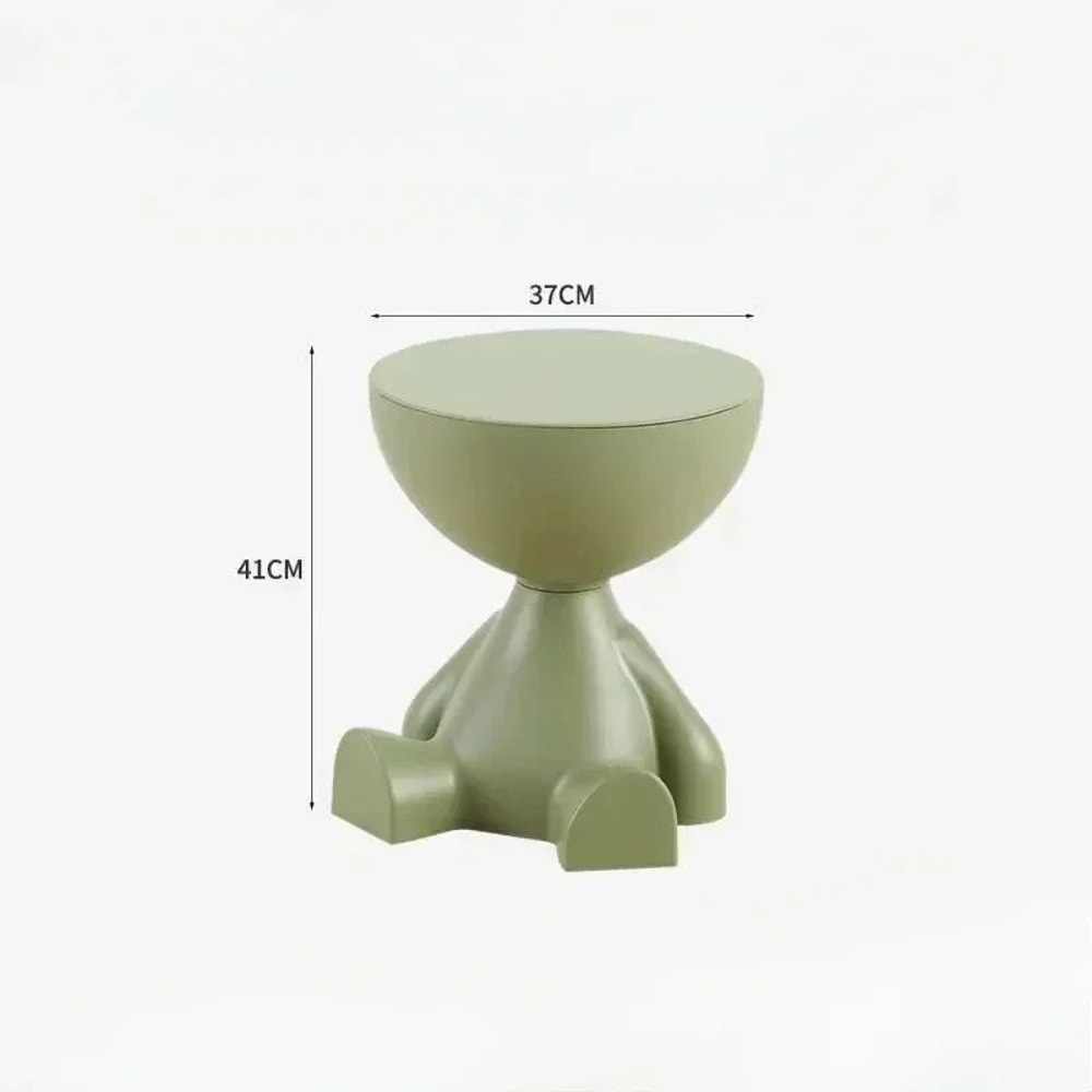 Modern Cream Round Side Table Minimalist Sofa Bedside Accent Coffee Table 6