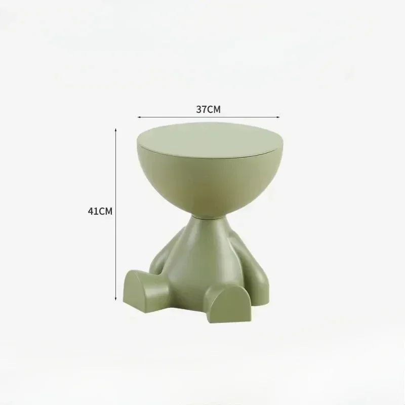 Modern Cream Round Side Table Minimalist Sofa Bedside Accent Coffee Table 6