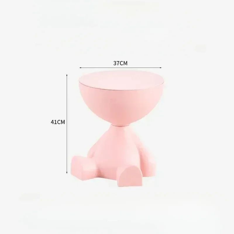 Modern Cream Round Side Table Minimalist Sofa Bedside Accent Coffee Table 7