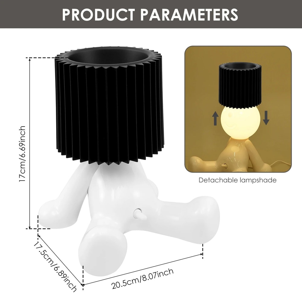 Creative Shy Boy Table Lamp Funny Naughty Boy Night Light For Bedroom Desk Decor 4