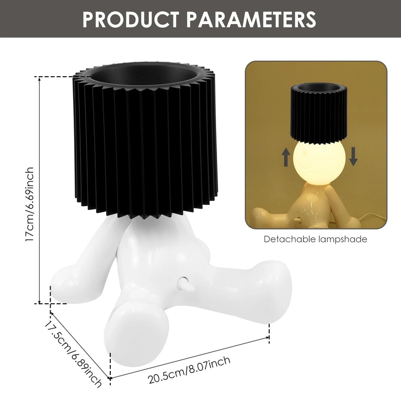 Creative Shy Boy Table Lamp Funny Naughty Boy Night Light For Bedroom Desk Decor 4