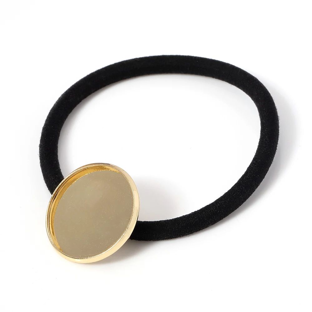 DIY Scrunchie Base With Round Cabochon Bracket 10pcs Metal Hair Accessory Making Kit 6