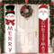 Runtow Christmas Door Banner Set 2pcs Santa Snowman Merry Christmas Hanging Decor 1