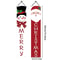 Runtow Christmas Door Banner Set 2pcs Santa Snowman Merry Christmas Hanging Decor 2