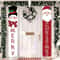 Runtow Christmas Door Banner Set 2pcs Santa Snowman Merry Christmas Hanging Decor 3