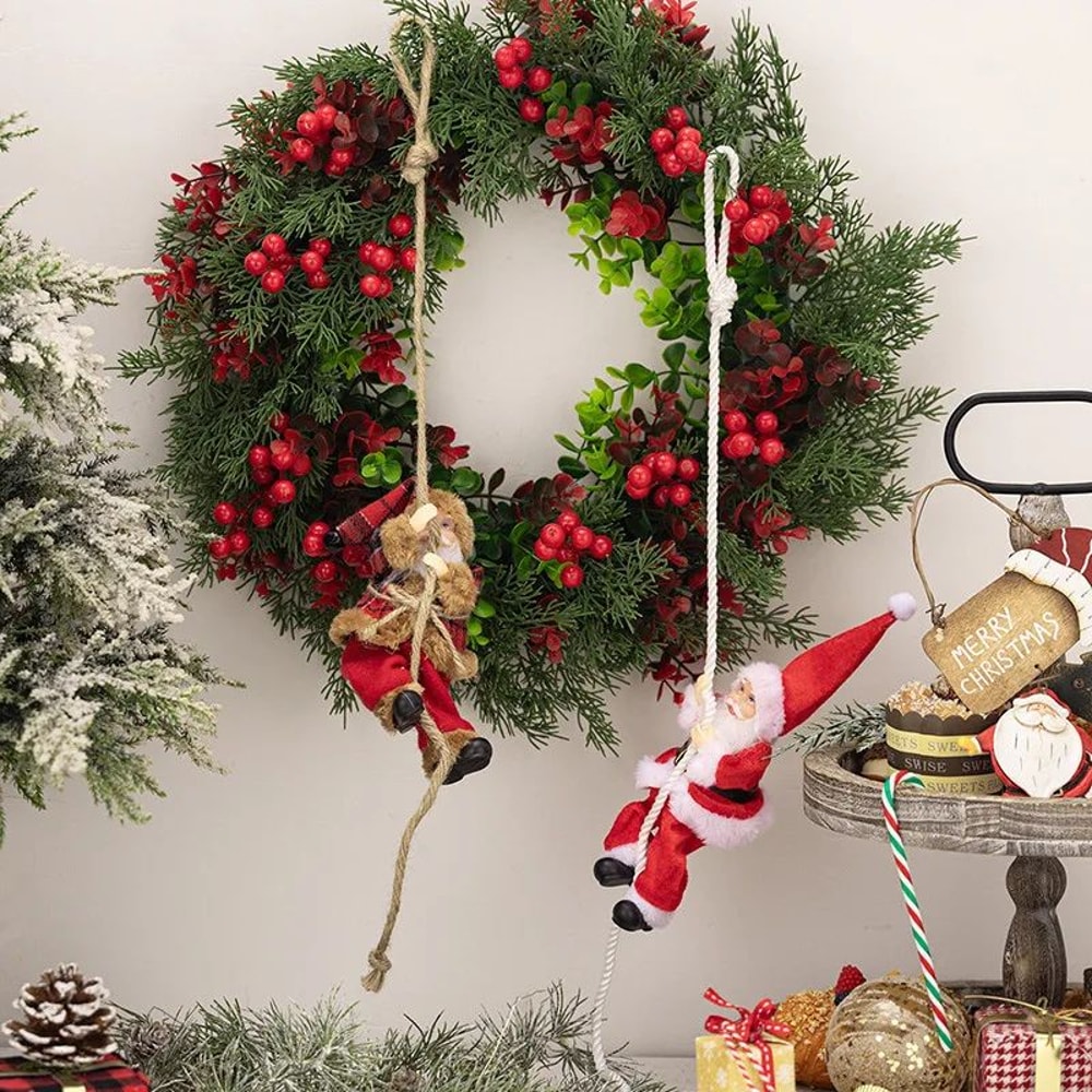 Santa Claus Hanging Christmas Ornament Merry Christmas Door Tree Pendant Decoration 0