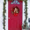 157in Christmas Wreath With Lantern Bow Festive Front Door Holiday Garland 1