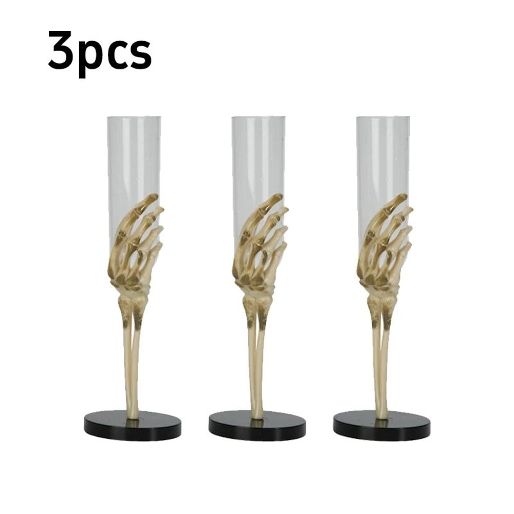 Skeleton Hand Champagne Flutes Halloween Plastic Champagne Glasses For Spooky Party Tableware 7