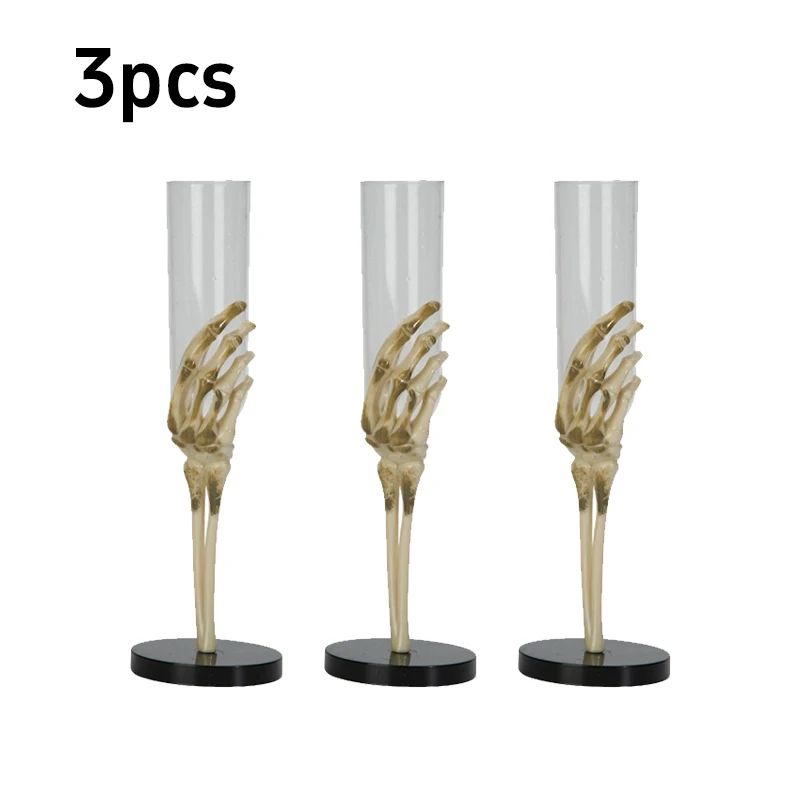 Skeleton Hand Champagne Flutes Halloween Plastic Champagne Glasses For Spooky Party Tableware 7