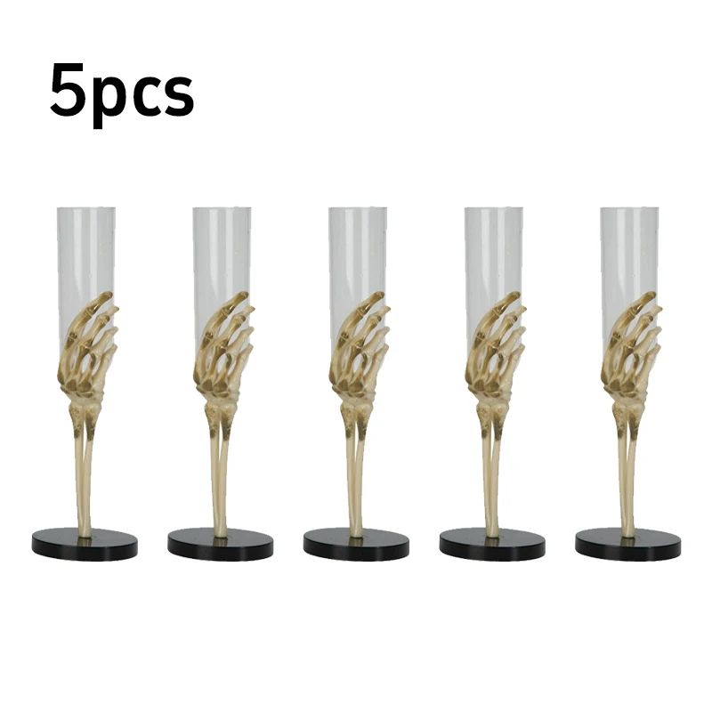 Skeleton Hand Champagne Flutes Halloween Plastic Champagne Glasses For Spooky Party Tableware 8
