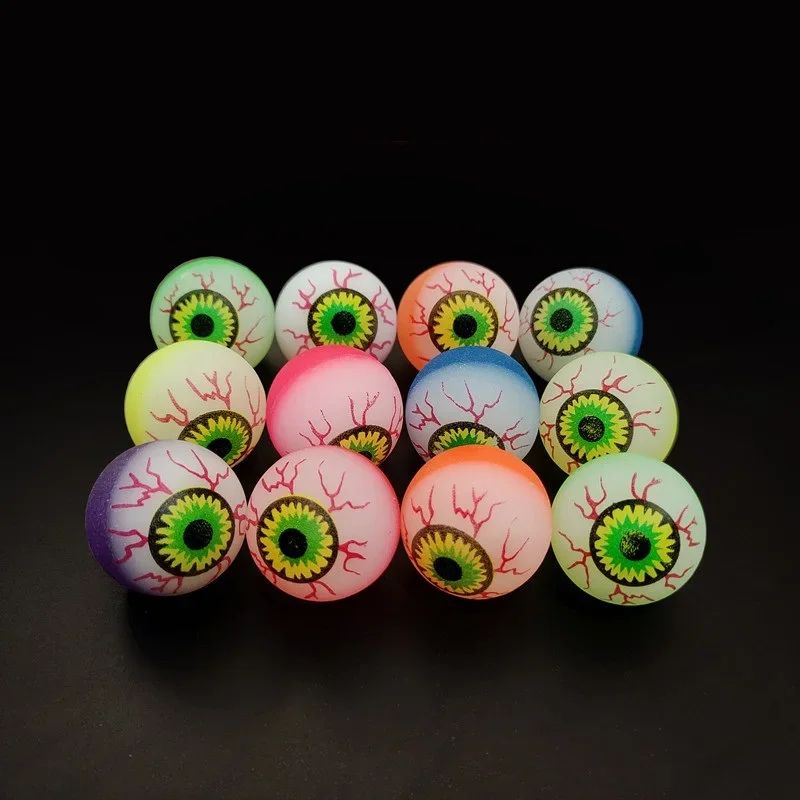 Glow In The Dark Eyeball Bouncy Balls Luminous Halloween Toy Balls For Kids Party Favors 0