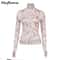 Korean Devil Idol Cosplay Tattoo Top Costume Set With Gloves KPop Stage Outfit Halloween Disguise 0