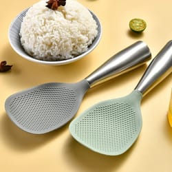 heat-resistant silicone nonstick cooking spoon – anti-scald kitchen rice & pot stirring spoon