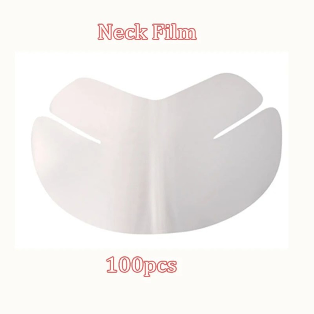 Disposable PE Facial Mask Wrap Neck Film Sheets Skin Care Absorption Beauty Mask Covers 100PCS 6