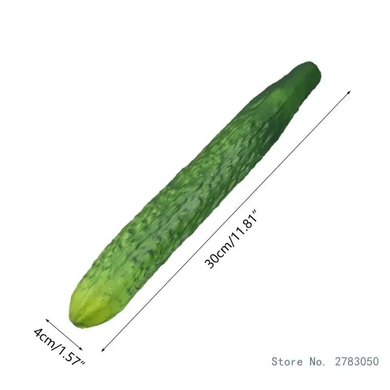Realistic PU Artificial Cucumber Aubergine Display Prop Soft Simulation Vegetable Decor 4