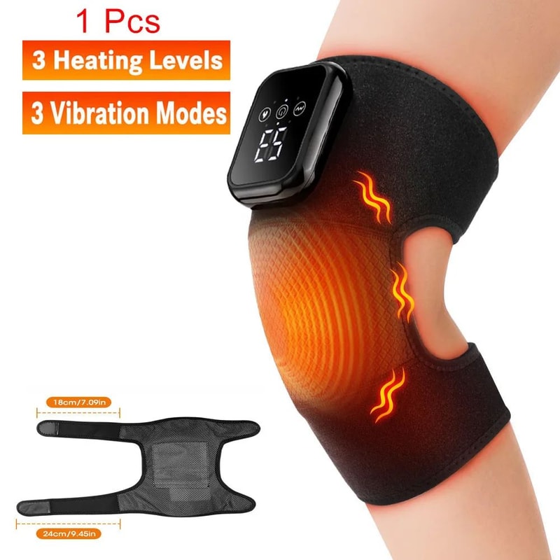 Rechargeable Heated Ankle Brace Massager With Vibration Adjustable Compression Support 8
