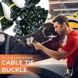 universal nylon cable tie buckle fasteners – automotive push mount zip ties for fender & trim repair