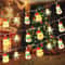 FestiveGlow Santa Snowman LED Christmas String Lights Battery Operated Holiday Decorative Garland 2
