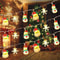 FestiveGlow Santa Snowman LED Christmas String Lights Battery Operated Holiday Decorative Garland 2