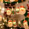 FestiveGlow Santa Snowman LED Christmas String Lights Battery Operated Holiday Decorative Garland 4