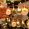 FestiveGlow Santa Snowman LED Christmas String Lights Battery Operated Holiday Decorative Garland 6