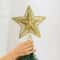 Glittering Hollow Star Christmas Tree Topper 3D Gold Holiday Tree Decoration 2