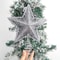 Glittering Hollow Star Christmas Tree Topper 3D Gold Holiday Tree Decoration 7