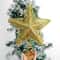 Glittering Hollow Star Christmas Tree Topper 3D Gold Holiday Tree Decoration 8