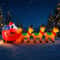 101ft Christmas Inflatable Santa Sleigh With Reindeer LED Lights Outdoor Yard Holiday Decoration 0