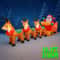 101ft Christmas Inflatable Santa Sleigh With Reindeer LED Lights Outdoor Yard Holiday Decoration 6