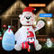 7ft Christmas Inflatable Polar Bear Penguin With Gift Bags LED Rotating Outdoor Holiday Decoratio 4