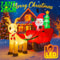 787ft Christmas Inflatable Santa Sleigh With Reindeer LED Lights Outdoor Yard Holiday Decoration 6