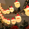 49 Ft Santa Claus LED String Lights Battery Powered Christmas Fairy Garland Decoration 7