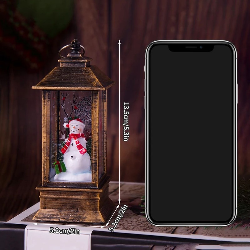 Christmas Santa Lantern Night Light Decorative Desktop Holiday Lamp 1