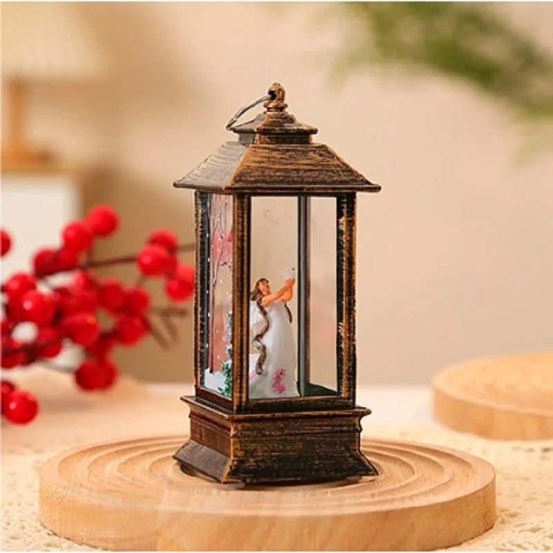 Christmas Santa Lantern Night Light Decorative Desktop Holiday Lamp 3