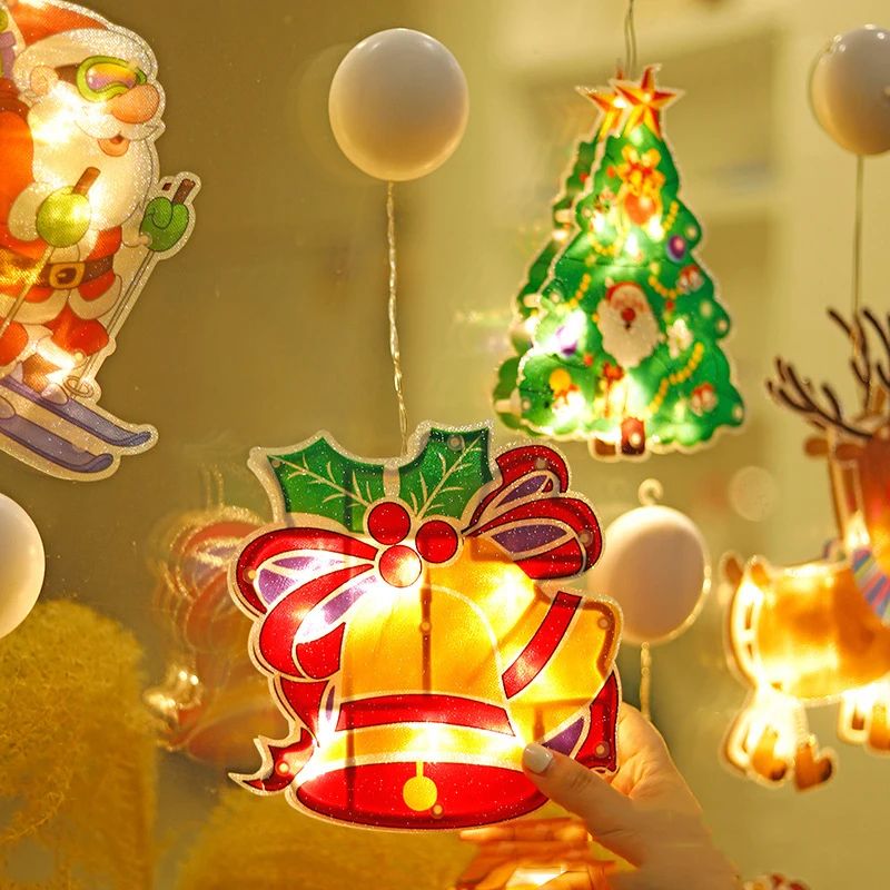LED Christmas Window Hanging Suction Light Festive Decorative Lamp For Home Shop Display 4