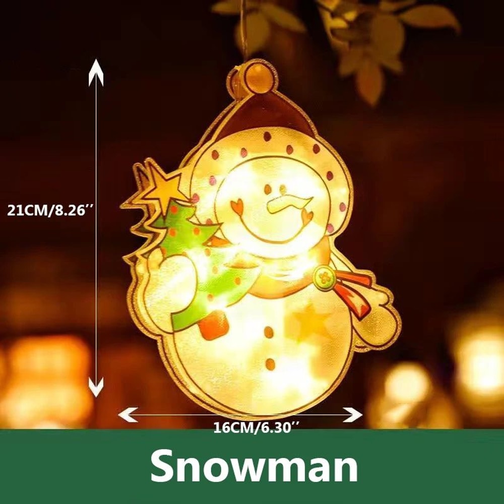 LED Christmas Window Hanging Suction Light Festive Decorative Lamp For Home Shop Display 9