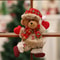 Plush Christmas Tree Hanging Ornaments Snowman Reindeer Bear Holiday Decorations 3