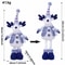 Nordic Blue Christmas Plush Hanging Dolls Stretchy Santa Reindeer Snowman Tree Ornaments 6