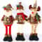 3pcs Christmas Standing Doll Set Santa Claus Snowman Reindeer Plush Holiday Decorations 4