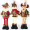 3pcs Christmas Standing Doll Set Santa Claus Snowman Reindeer Plush Holiday Decorations 6