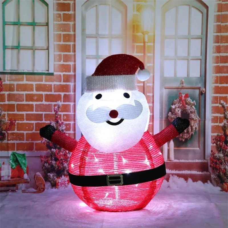 LED Santa Claus Snowman Garden Stake Lights Waterproof Christmas Lawn Decoration With 40 LEDs 5