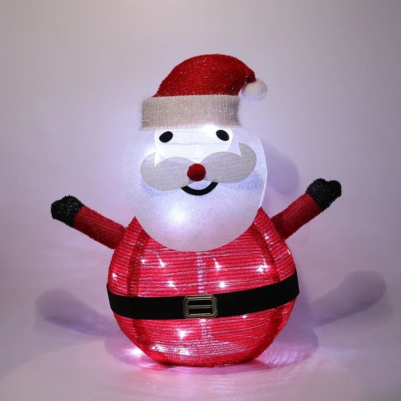 LED Santa Claus Snowman Garden Stake Lights Waterproof Christmas Lawn Decoration With 40 LEDs 6