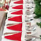 Mini Santa Hat Cutlery Holders Christmas Tableware Fork Knife Decoration Bags 0