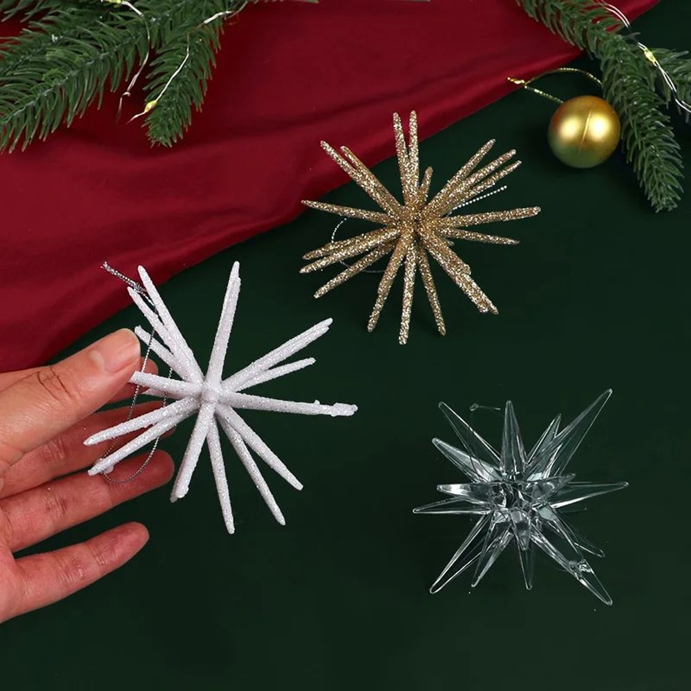 Glitter Exploding Star Christmas Ornament Hanging Star Tree Decoration 1