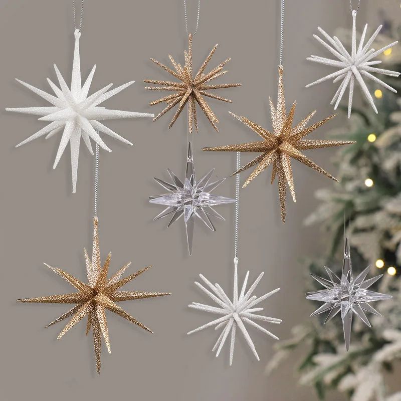 Glitter Exploding Star Christmas Ornament Hanging Star Tree Decoration 2