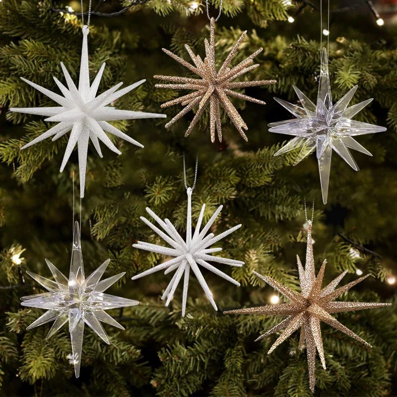 Glitter Exploding Star Christmas Ornament Hanging Star Tree Decoration 4