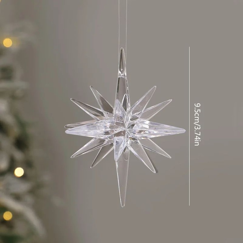 Glitter Exploding Star Christmas Ornament Hanging Star Tree Decoration 10